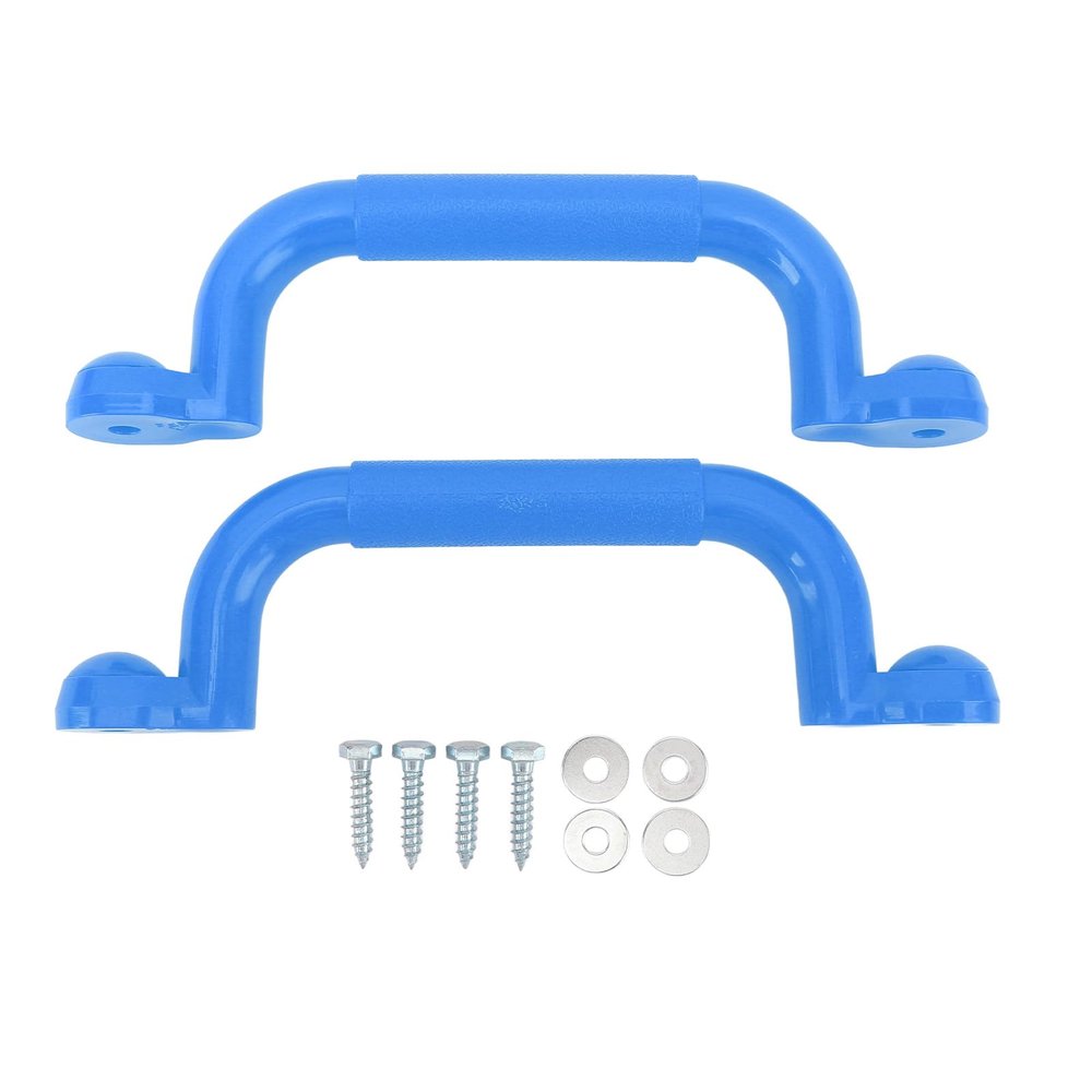 1 Pair Playground Handles Professional Versatile Slip Sturdy Large Safety Hand Grips for Playset Climbing Frame Play House (Blue)