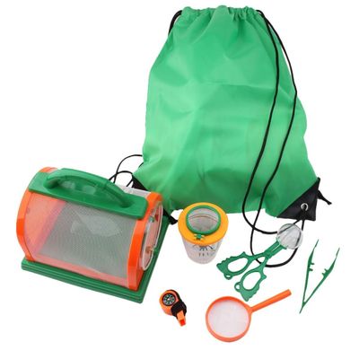 BESPORTBLE 7pcs Portable Insect Observation Kit with Magnifying Lens for Outdoor Trips Camping and Wilderness Exploration Green