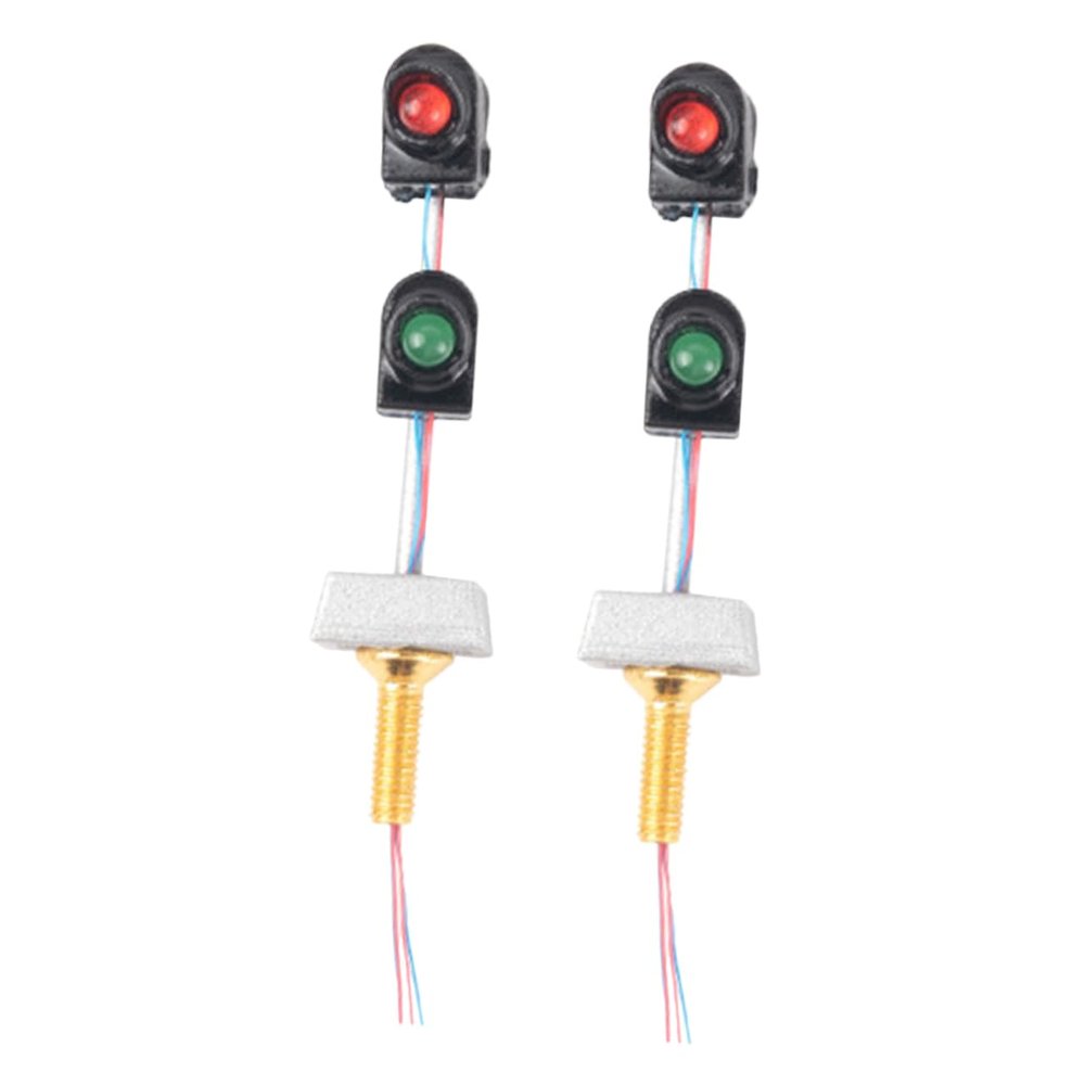 Uonlytech 8pcs Miniature Train Signal Light Model for Sand Table Layouts Construction Accessories for Scenic Displays for Tabletop Decoration