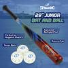 Spalding - Junior Bat and Ball Set, 29" Bat with 3 Training Balls, Beginner Backyard Baseball Fun, Outdoor Play for Kids (Orange) view 2