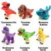 LEWAN 6-in-1 Dinosaur Toys for Kids Ages 3+  5.5 Squishy Dino Figures Gift Set  Sensory Toys for Boys & Girls  Dinosaur Adventure Crew view 2