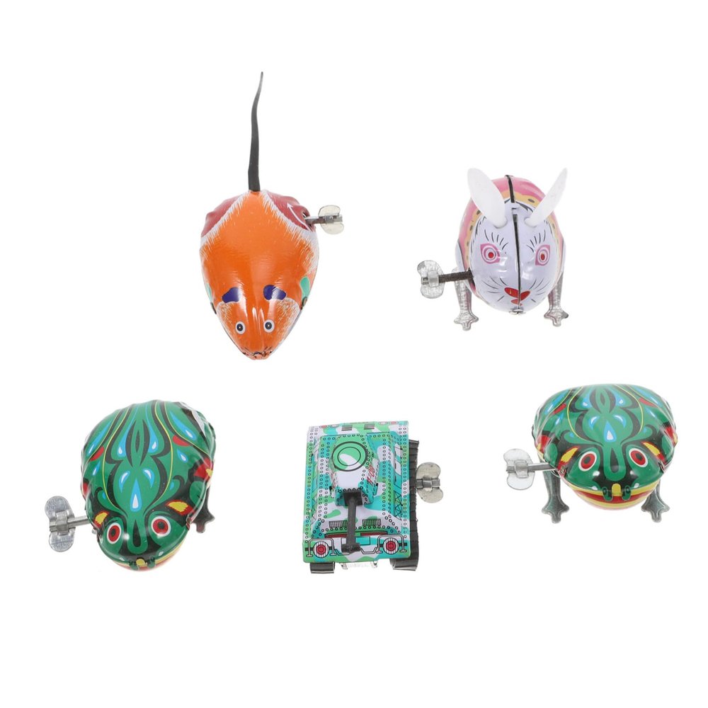 BESPORTBLE 5Pcs Wind Up Cartoon for Fun Walking Jump Random Styles Great for Goody Bags Classroom Rewards and Party Favors Preschool Enhance Imaginative Play
