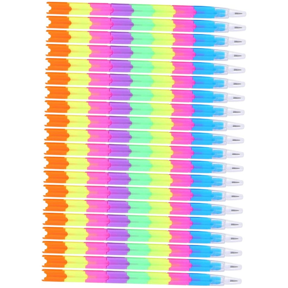 20Pcs Colorful Stackable Pencils for Multi Functional Portable Stationery Easy to Erase Design for Creative Learning and Fun Activities