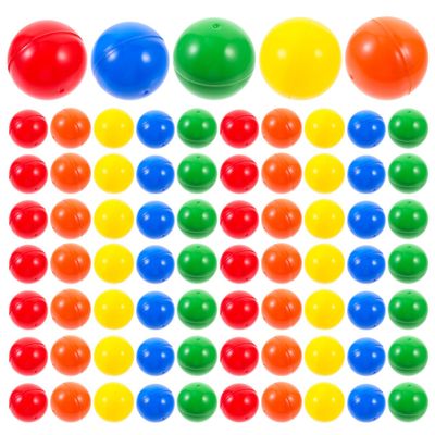 Mikikit 100Pcs Openable Raffle Balls 1.25 Inch Hollow Lottery Balls for Party Games Event Drawings and Kids Fun Colorful Table Tennis Ball Props