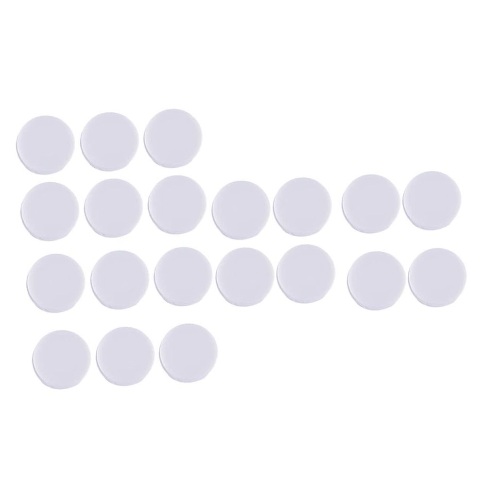 DOITOOL 100Pcs White Baby Rattle Toys 32MM Plastic Ring Boxes for Infants Noise Makers for Newborn Playtime