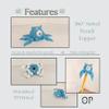 Alien Squid Pencil Topper | Articulated 3D Printed | Fidget Toy | ADHD Swivel Spinner | Sensory & Anxiety Relief | Ideal Party Favor | Unique Desk Gift | Valentine's Day (Blue) view 3