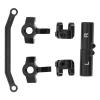 Aurovibe Aluminum Alloy RC Front Steering Set with Rear Axle Base for ECX Barrage, RGT FTX 1/24 Climbing Cars Installation, Strength, Practical Upgrade (Black) view 3