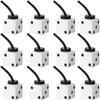 2 3/4" 10 oz. Six-Sided Dice Cups with Lids & Straws - 12 Pieces view 1