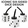 2 3/4" 10 oz. Six-Sided Dice Cups with Lids & Straws - 12 Pieces view 2