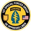 1st Special Forces Group Iraq Service Challenge Coin view 3