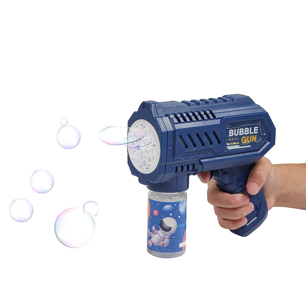 6 1/4" x 5 3/4" Blue Plastic Space Bubble Gun Set - 2 Pc.