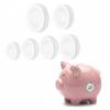 5PCS Piggy Bank Stopper Silicone Piggy Bank Plugs for Money Saving Box Coin Jar Cover White 28mm 30mm 32mm 34mm 36mm view 1