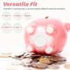5PCS Piggy Bank Stopper Silicone Piggy Bank Plugs for Money Saving Box Coin Jar Cover White 28mm 30mm 32mm 34mm 36mm view 2