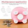 5PCS Piggy Bank Stopper Silicone Piggy Bank Plugs for Money Saving Box Coin Jar Cover White 28mm 30mm 32mm 34mm 36mm view 4
