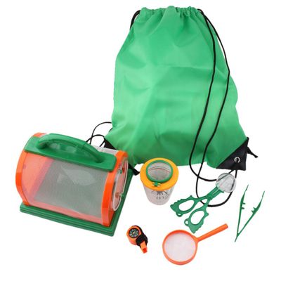 Abaodam 7pcs Portable Observation Kit for Boy Girl Practical Lens and Telescope for Hiking and Camping for Insect Observation Green