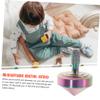 TOYANDONA 2pcs Top Alloy Gyroscope Desktop Educational Toy Portable Alloy for Office Relief Mesmerizing for Adults and Boys and Girls Design view 2