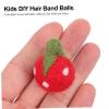 STOBOK Strawberry Felt Ball Headband Accessories for Kids DIY Craft Hairpin Decorations 5-Piece Set for Parties and Celebrations view 2