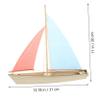 Vaguelly Boat Modeling DIY Accessories Wooden Sailboat Assembly Toys for Boys and view 2