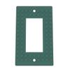 Building Brick Light Switch Cover Plate - Compatible with Standard Construction Blocks - Single Decora (Green (Gold Shimmer)) view 1