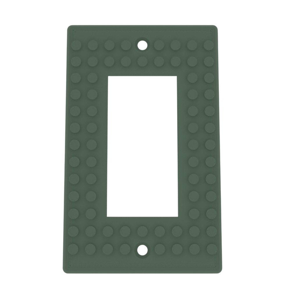 Building Brick Light Switch Cover Plate - Compatible with Standard Construction Blocks - Single Decora (Alpine Green Sparkle)