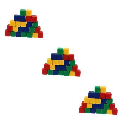 BESPORTBLE 2sets Square Corner Cognitive Dices for Math Teaching Props Acrylic Learning Dices for Counting Skills and Visual Recognition 24pcs*2