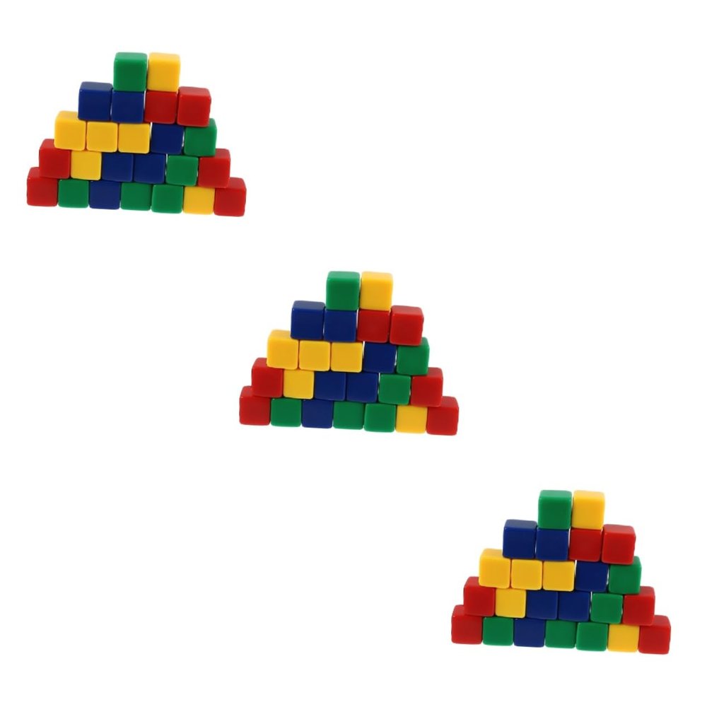 BESPORTBLE 2sets Square Corner Cognitive Dices for Math Teaching Props Acrylic Learning Dices for Counting Skills and Visual Recognition 24pcs*2