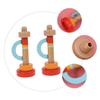 BESPORTBLE 2Pcs Wooden Hooter Trumpet Educational Music for Safe Design with Surface for Early Learning and view 3