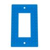 Building Brick Light Switch Cover Plate - Compatible with Standard Construction Blocks - Single Decora (Cyan) view 1