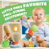 AWOTOY Baby Toys 6-12 Months Music Caterpillar Infant Toys Stuffed Animals 0-3-6 Months Tummy Time Teething Sensory Toys with Mirror Rattle&Pull String for Boys Girls Birthday Gifts|Green,Knot Limb view 4