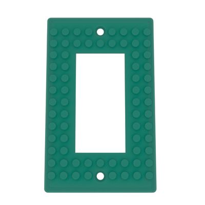Building Brick Light Switch Cover Plate - Compatible with Standard Construction Blocks - Single Decora (Oxide Green Metallic)