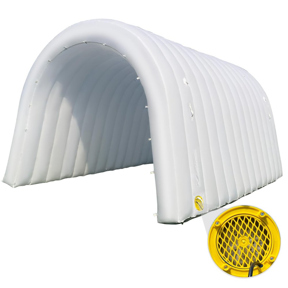 GR8FUN Inflatable Sports Tunnel Entrance 16x10x10FT White, Built-in Blower Event Inflatable Tunnel Tent for Team Intros, Business Promotion, Trade Shows, Advertising & Exhibitions