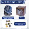 Blue Dragon Castle Dice Tower,for Tabletop Games,D&D and RPG Games,Dungeons and Dragons,DND Dice Tower,Perfect Table Decoration & Party Surprise Giftswith 7Pcs Polyhedral Dice view 3