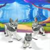 3pcs 3D Printed Wolf, White and Gray Pack of Wolf, Full Body Articulated Animal Toy, Executive Desk Decor, Fidget ADHD Autism Toy WC3002-GRAY-3x view 2