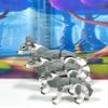 3pcs 3D Printed Wolf, White and Gray Pack of Wolf, Full Body Articulated Animal Toy, Executive Desk Decor, Fidget ADHD Autism Toy WC3002-GRAY-3x view 4
