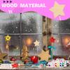 122 Pcs Unfinished Star Princess Fairy Wands Kit Make Your Own Princess Wand DIY Art Craft Magical Wand Include 48 Star Wooden Fairy Wands 24 Gem Stickers 48 Ribbons 12 Markers for Kids Party Supplies view 4