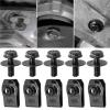 Auto Car U-Clip 50Pcs 6MM Auto U-Clip Self-Tapping M6 Engine Hood Chassis Cover Protective Body Bumper Fender Fastening Metal Screws for Dash Door Panel Interior Trim(50set) view 2