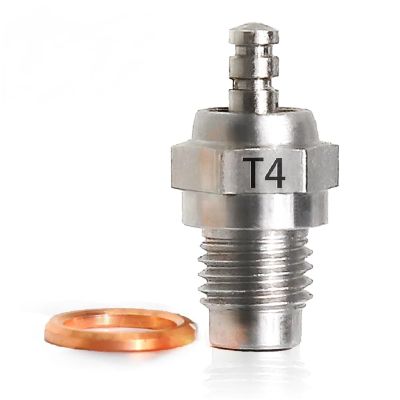 Glow Plug #T4 Standard Glow Plug Spark Medium For Four Stroke for To-yan for SAI-TO Nitro Engine RC Car Truck Repair Accessories Replace