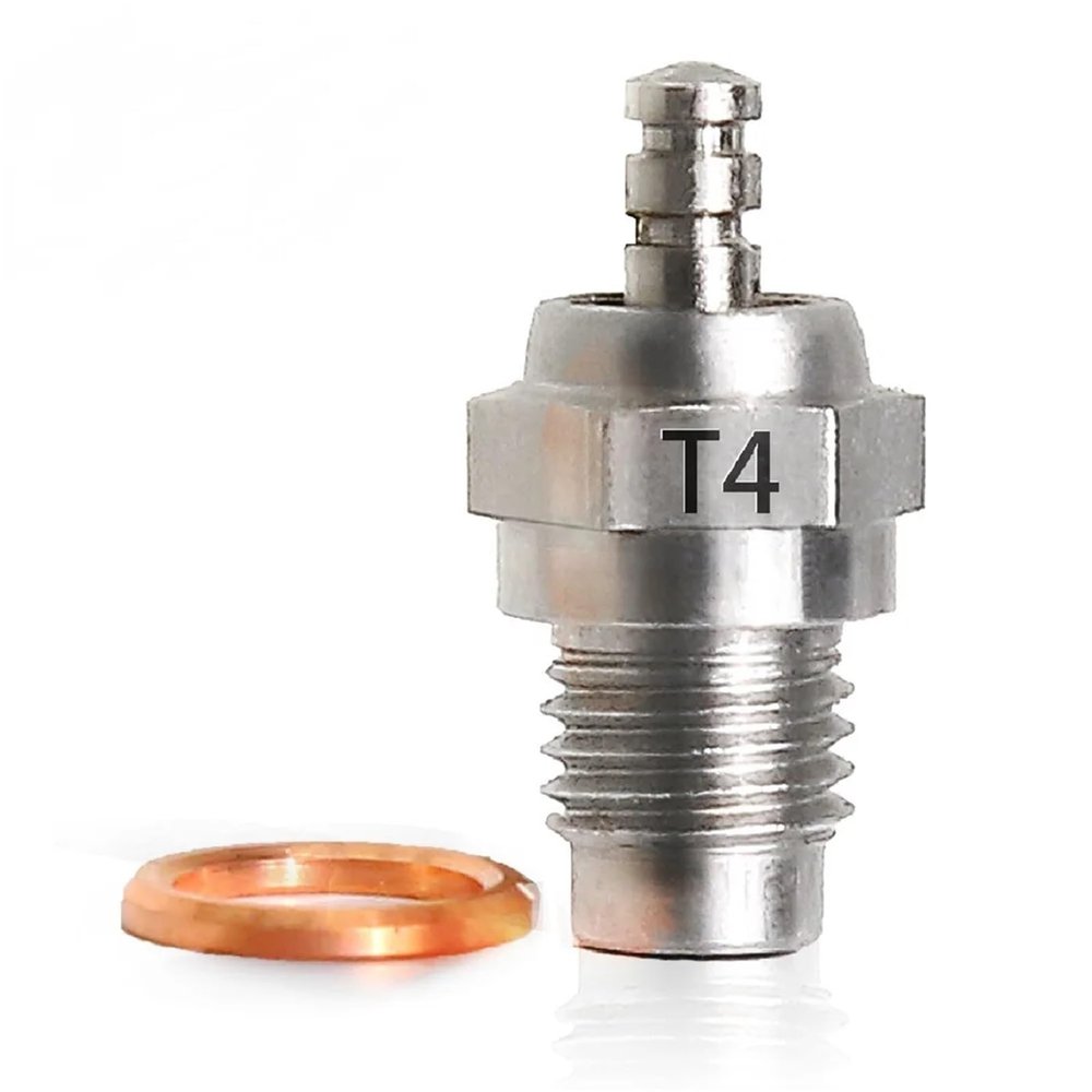 Glow Plug #T4 Standard Glow Plug Spark Medium For Four Stroke for To-yan for SAI-TO Nitro Engine RC Car Truck Repair Accessories Replace