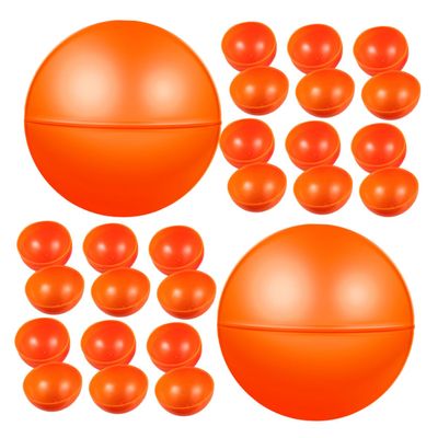 PRETYZOOM 20pcs Orange Raffle Balls Plastic Draw Spheres for Party Games Group Activities and Prize Draws Gatherings and Event Coordination