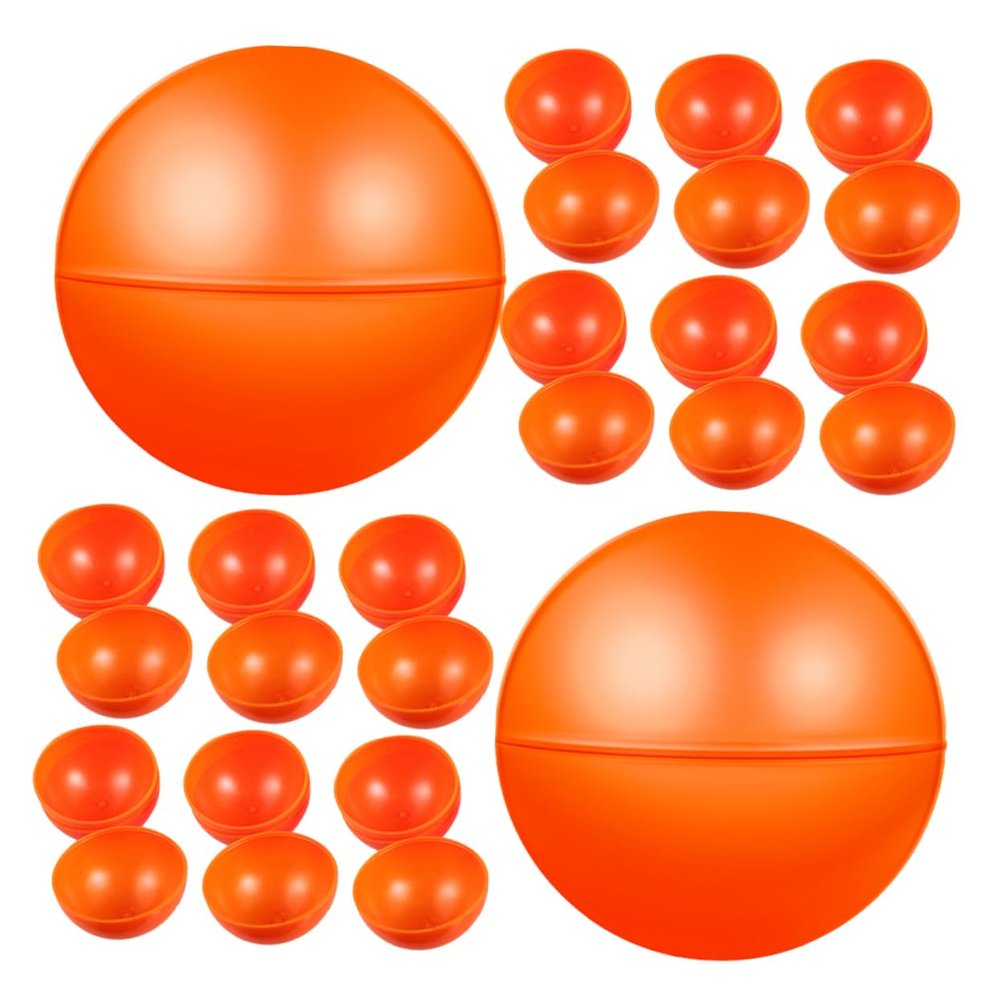 PRETYZOOM 20pcs Orange Raffle Balls Plastic Draw Spheres for Party Games Group Activities and Prize Draws Gatherings and Event Coordination