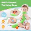 AWOTOY Baby Toys 6-12 Months Music Caterpillar Infant Toys Stuffed Animals 0-3-6 Months Tummy Time Teething Sensory Toys with Mirror Rattle&Pull String for Boys Girls Birthday Gifts|Grass Green,Leafy view 4