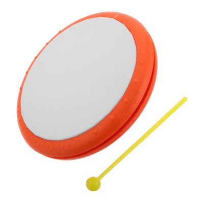 JOINPAYA Boy Girl Plastic Hand Drum Set Beginner Musical Instrument for Toddlers Vibrant Orange Drum for Rhythm Development Educational Toy for Preschool Hand-eye Coordination