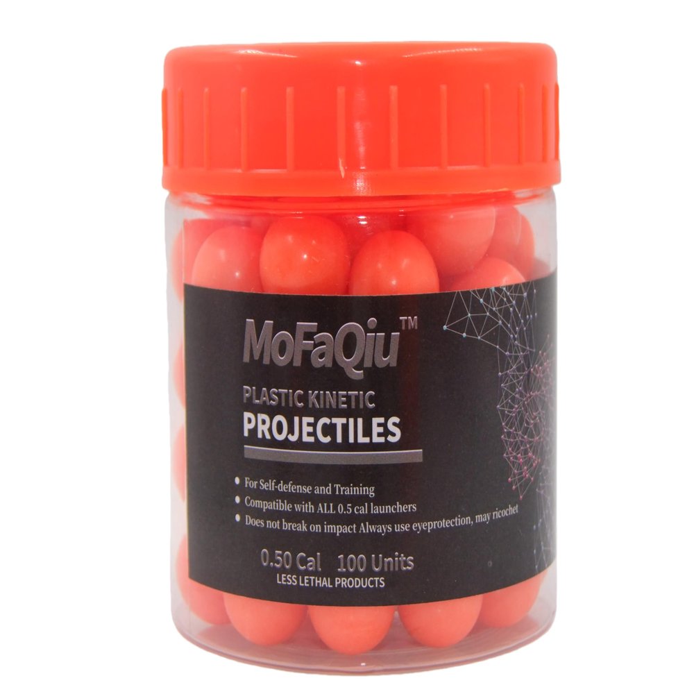 .50 Cal Kinetic Projectiles, no Parting line Burr, Mirror polishing,for Training,Pepper Practice Ball, Pepper Training BallPepper Kinetic BallCompatible with All .50 Cal Paint Ball launchers(100)