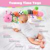 AWOTOY Baby Toys 6-12 Months Music Caterpillar Infant Toys Stuffed Animals 0-3-6 Months Teething Tummy Time Sensory Toys with Mirror Rattle&Pull String for Boys Girls Birthday Gifts|Pink,Knot Limb view 2