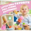 AWOTOY Baby Toys 6-12 Months Music Caterpillar Infant Toys Stuffed Animals 0-3-6 Months Teething Tummy Time Sensory Toys with Mirror Rattle&Pull String for Boys Girls Birthday Gifts|Pink,Knot Limb view 3