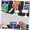 BCOATH 10Pcs Miniature Road Sign Traffic Barricade Simulation Model for Educational Traffic Knowledge Learning for Construction Play and Creative Scenes view 2