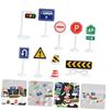 BCOATH 10Pcs Miniature Road Sign Traffic Barricade Simulation Model for Educational Traffic Knowledge Learning for Construction Play and Creative Scenes view 3