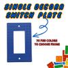 Building Brick Light Switch Cover Plate - Compatible with Standard Construction Blocks - Single Decora (Purple (Blue Shimmer)) view 2