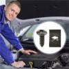 Auto Car U-Clip 20Pcs Auto Interior Trim Panel Fastener Fitting with Screw Fixed Fastener Clips Car Body Metal Clip Rivet for Car Bumper Fender for Dash Door Panel Interior Trim(100Pcs Clip and Screw) view 3