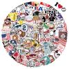 100Pcs Baseball Stickers,Waterproof Vinyl Baseball Decals for Kids Teens Boys Adults, Sports Decals for Snowboard Laptop Water Bottles Hydro Flasks Phone Case Guitar Skateboard Bicycle view 2